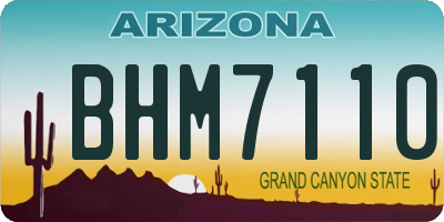 AZ license plate BHM7110