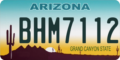 AZ license plate BHM7112