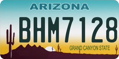AZ license plate BHM7128