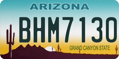 AZ license plate BHM7130