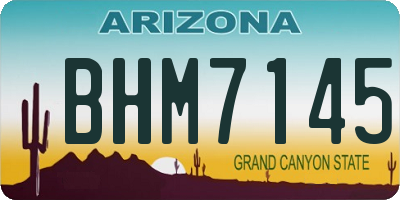 AZ license plate BHM7145
