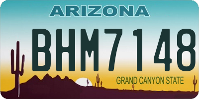AZ license plate BHM7148