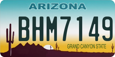 AZ license plate BHM7149