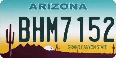 AZ license plate BHM7152