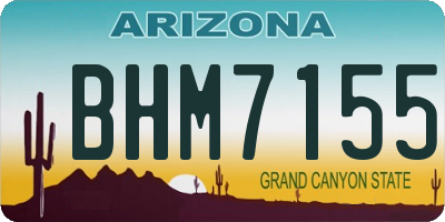 AZ license plate BHM7155