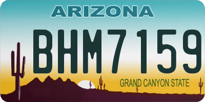 AZ license plate BHM7159