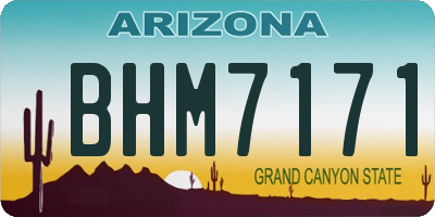 AZ license plate BHM7171