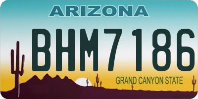 AZ license plate BHM7186