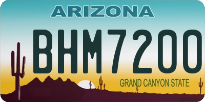 AZ license plate BHM7200