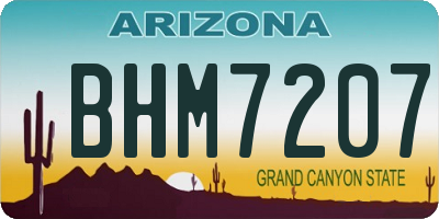 AZ license plate BHM7207