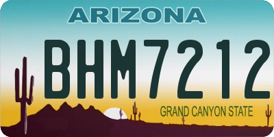 AZ license plate BHM7212
