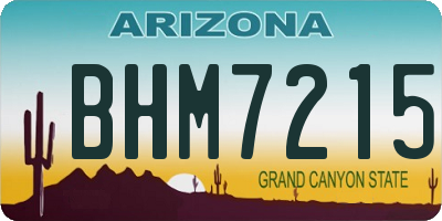 AZ license plate BHM7215