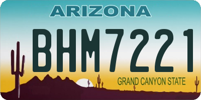 AZ license plate BHM7221