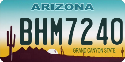 AZ license plate BHM7240