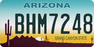 AZ license plate BHM7248