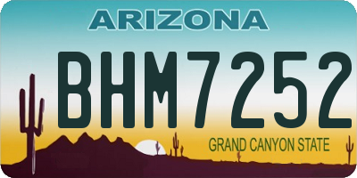 AZ license plate BHM7252