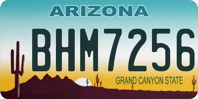 AZ license plate BHM7256
