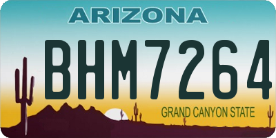 AZ license plate BHM7264