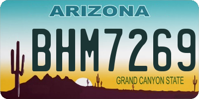 AZ license plate BHM7269