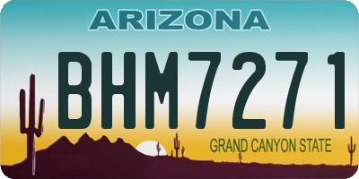 AZ license plate BHM7271