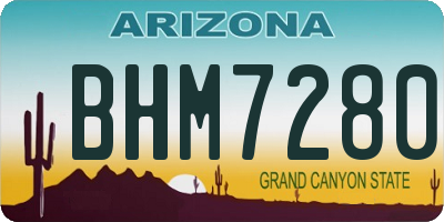 AZ license plate BHM7280