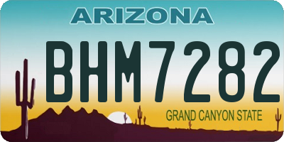 AZ license plate BHM7282