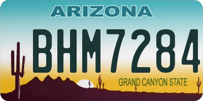 AZ license plate BHM7284