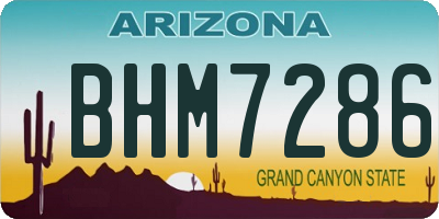 AZ license plate BHM7286