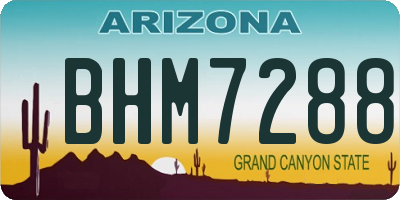 AZ license plate BHM7288