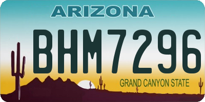 AZ license plate BHM7296