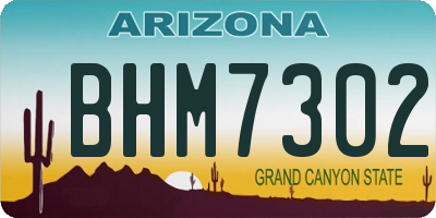 AZ license plate BHM7302