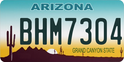 AZ license plate BHM7304