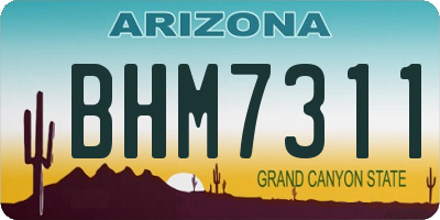 AZ license plate BHM7311