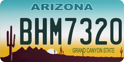 AZ license plate BHM7320