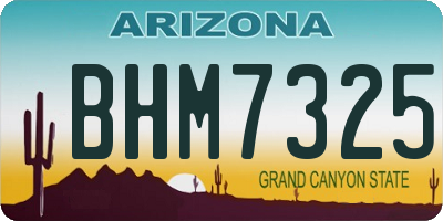 AZ license plate BHM7325