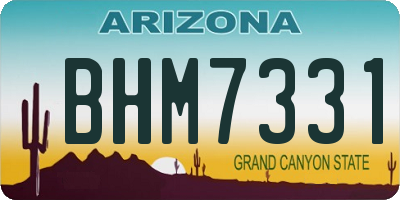 AZ license plate BHM7331