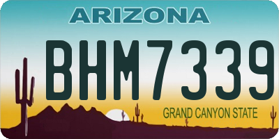 AZ license plate BHM7339