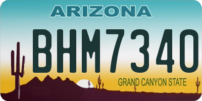 AZ license plate BHM7340