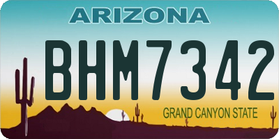 AZ license plate BHM7342