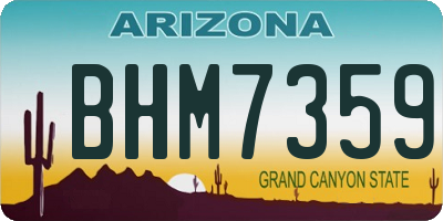 AZ license plate BHM7359