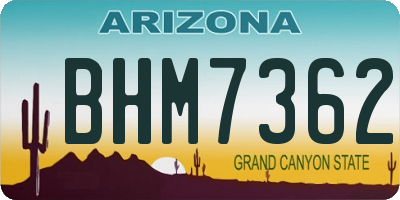 AZ license plate BHM7362