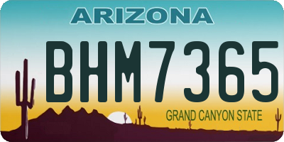 AZ license plate BHM7365