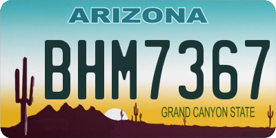 AZ license plate BHM7367