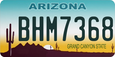 AZ license plate BHM7368