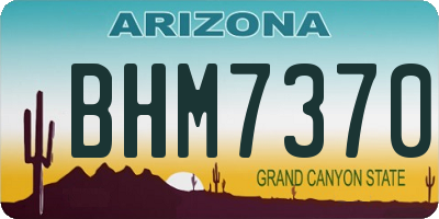 AZ license plate BHM7370