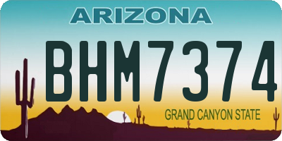 AZ license plate BHM7374
