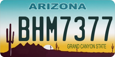 AZ license plate BHM7377