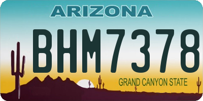 AZ license plate BHM7378