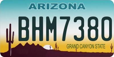 AZ license plate BHM7380