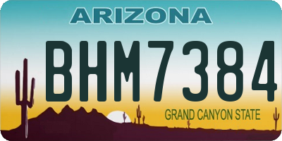 AZ license plate BHM7384